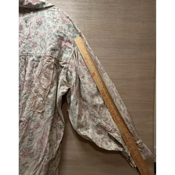 Magnolia Pearl Floral Pattern Tora Shirt One Size Women's 100% Cotton